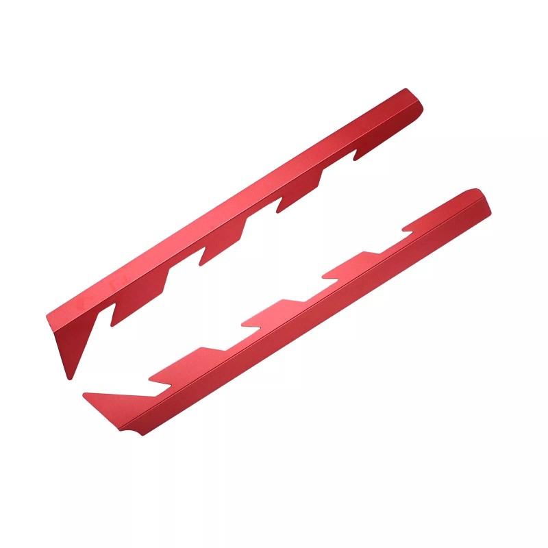 cartiangous Red Steel Engine Hood Side Edge Protective Panel Trim