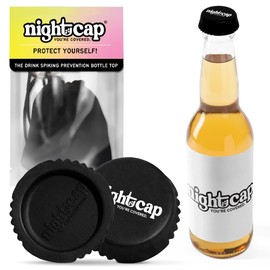 Nightcap Drink Cover Bottle Top- The Reusable Drink Spiking Prevention, As Seen on Shark Tank