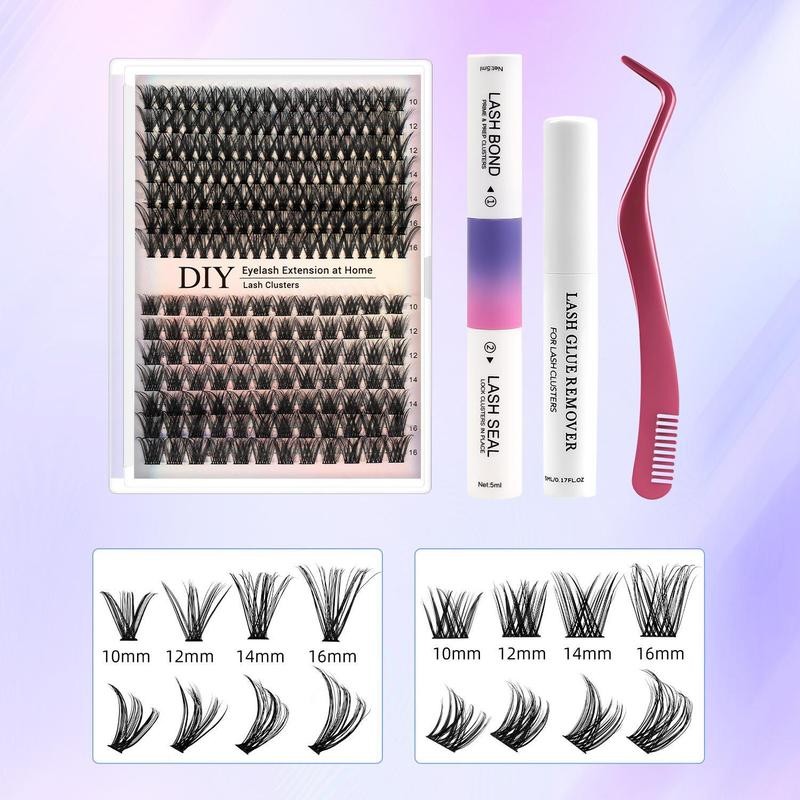 Mixed Length Individual False Eyelashes Kit, Natural Look Eyelash Extensions