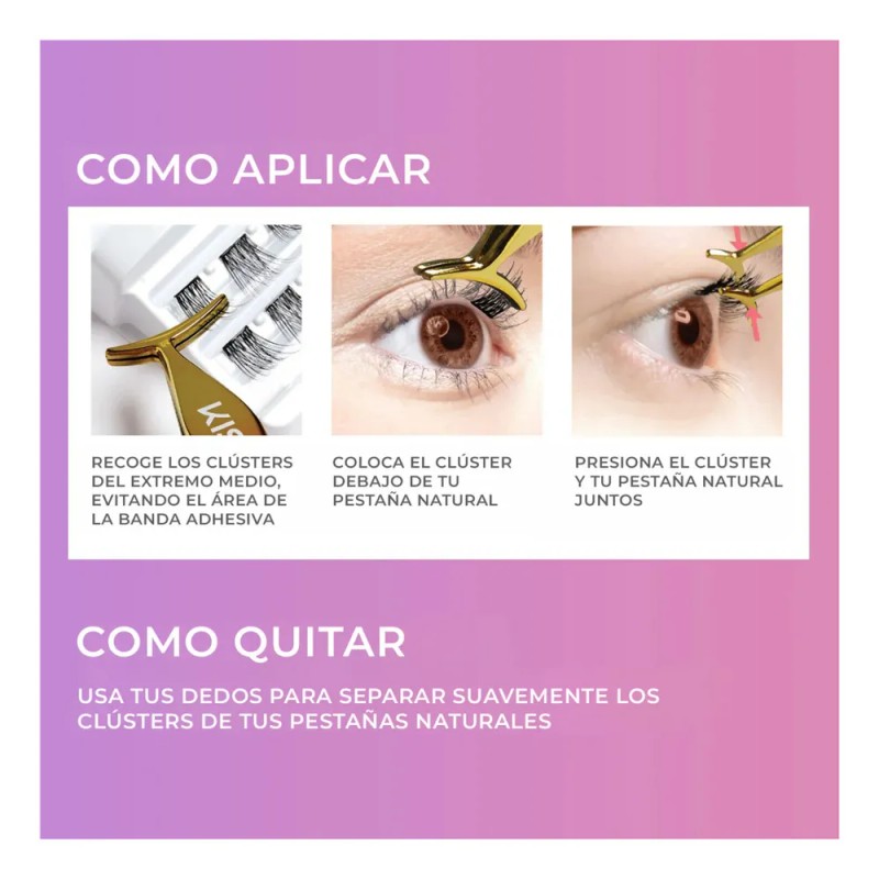 Pestañas Postizas Facil de Aplicar Kiss Impress
