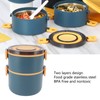 Stackable Lunch Box 1600ml Dual Layers Stainless Steel BPA Free