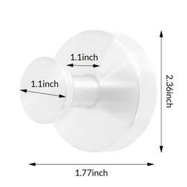 Mozziibazy 4 PCS Suction Cup Hooks, Stainless Steel Suction Shower Hooks for Bathroom Shower Towel Holders Hanging Loofah, Robe, Coat(White)