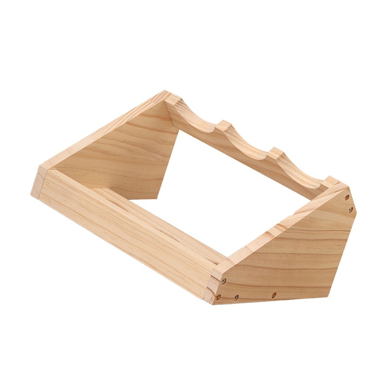 Wine Rack 3 Bottle Pine Wood Versatile Wine Storage Shelf