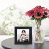 5x5 Black Picture Frames Square Classic Natural Wood 6 Pack