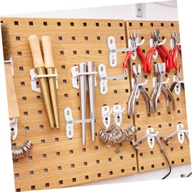 iplusmile Metal Pegboard Hooks, 10pcs Square Hole Heavy Duty Wall Hooks Hard- Ware Iron Hooks for Hanging Coat Hat Towel Robe Rack Wall Mount Bathroom
