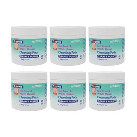 T-Zone 6 x 40 Pads Multipack of Tea Tree & Witch Hazel Clean & Purify Biodegradable Cleansing Pads, Instantly Clean Dirt, Makeup & Excess Oil and Unclog Pores, For Visibly Clear & Pure Skin