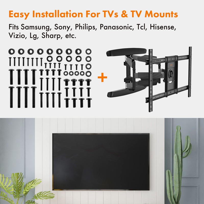 VonHaus - Universal TV Mount Screws Kit Hardware Compatible with