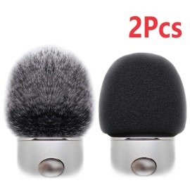 For Blue Yeti and Yeti Pro Furry windscreen + Foam windscreen Wind Cover for Blue Yeti Wind Noise Reduction