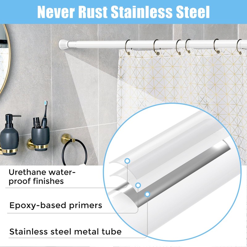 AIZESI AIZESI 1pcs Tension Curtain Rod Spring Tension Rods for