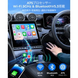 AuroraLink Carplay Wireless 2-in-1 & Android Auto Player and Receiver Adapter, Converts Fast and Stable Wired to Wireless, For Cars with CarPlay/Android Auto, Supports Music, Calls, Multilingual