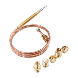 POFET Gas Thermocouple Kit,Fireplace Thermocouples Temperature Sensor Thermocouple Fireplace Replacement Kits Stove Universal Thermocouples for Home Use - 60cm