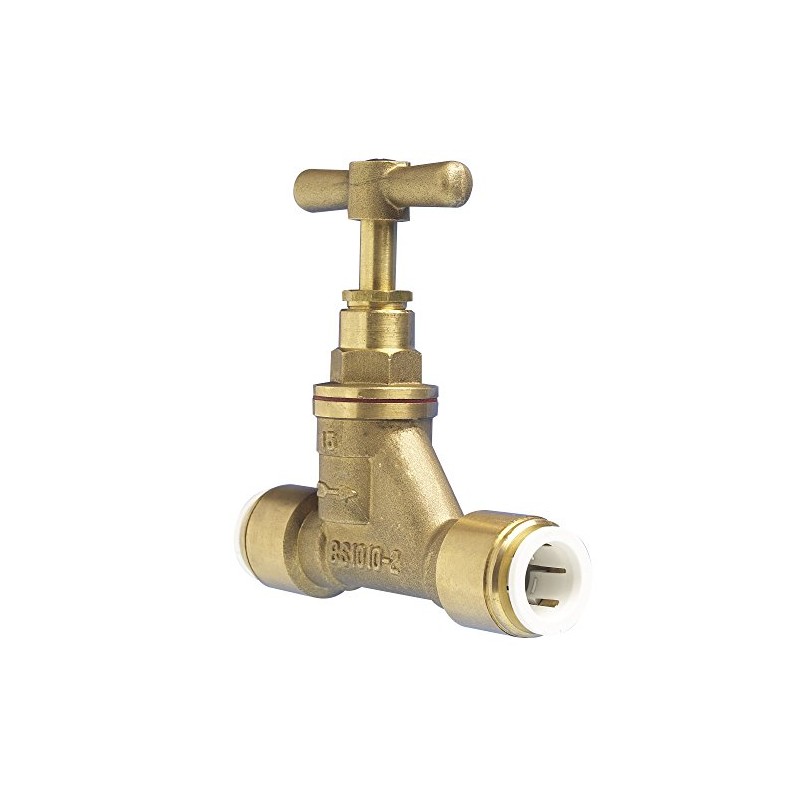 JG Speedfit 15BSC Stop Valve, Brass, 15 mm