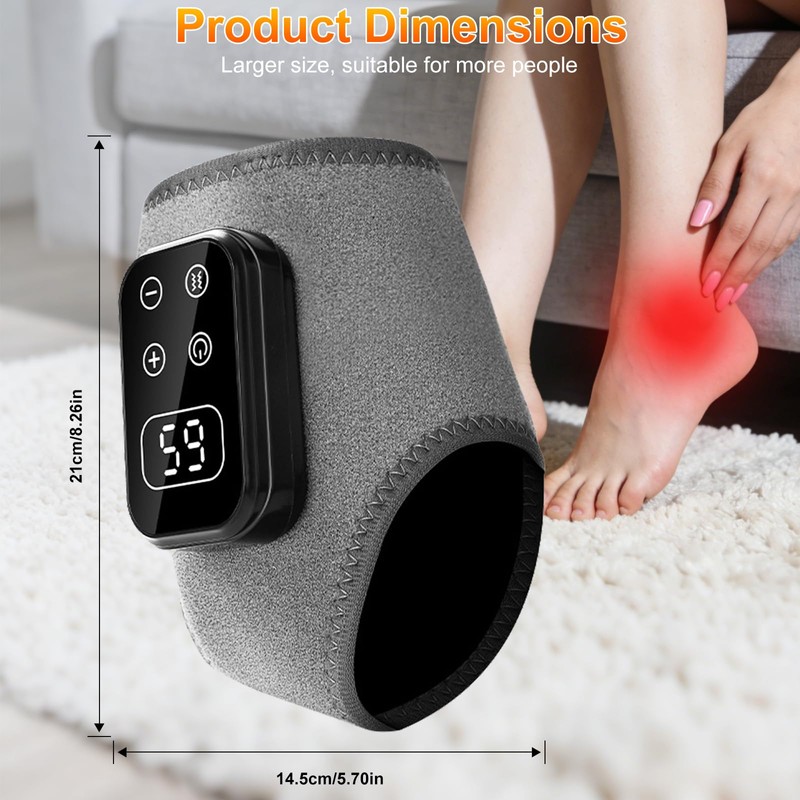 HJKLIUT Foot Advanced Renewed Triple Method Massager, 5-Speed & 5-Temperature,