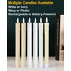 Gmnee 9.6" Rechargeable Flameless Taper Candles with Remote, Timer, Dimmer,