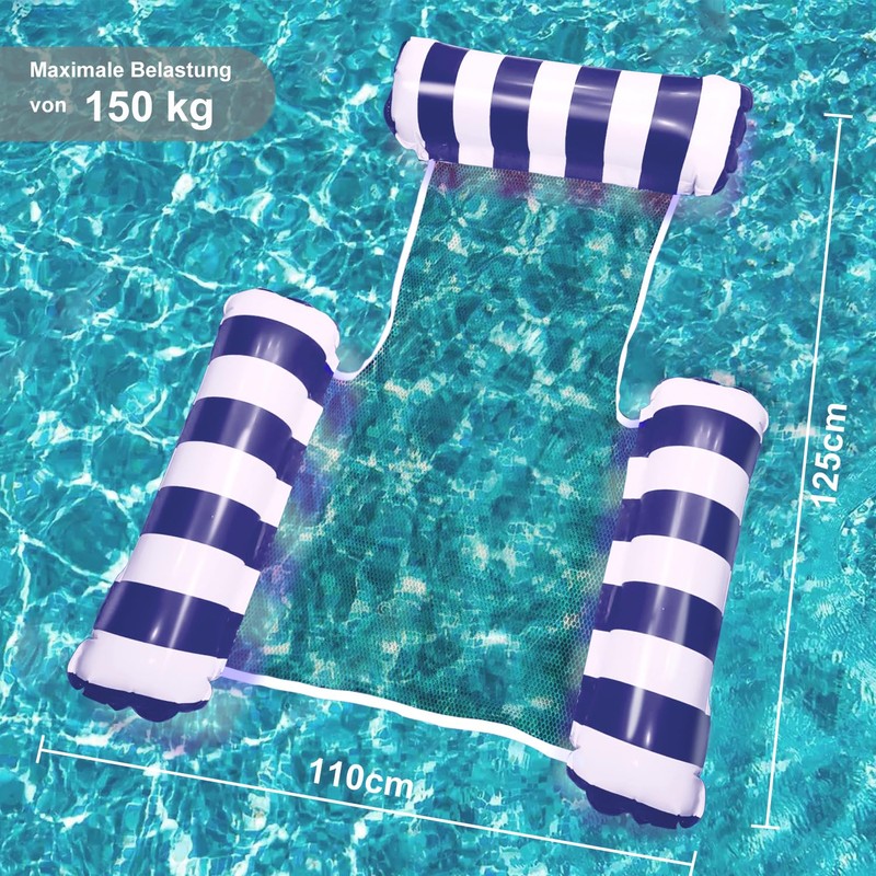 Pool Seat Floating Hammock, Water Hammock Toys Air Mattress Pool