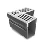 AluSthetic Corner Piece for PVC Threshold Drainage Channel with Anodized