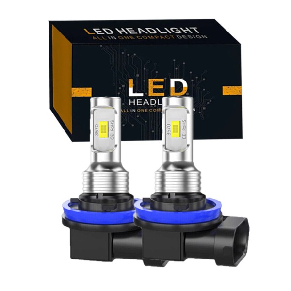 AJHGFOW H11 LED Headlight Super Bright Bulbs Kit 8000K White