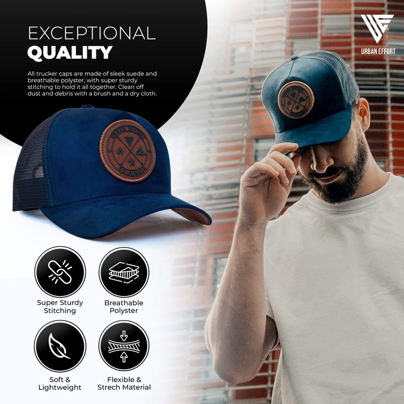 Urban Effort - Gorra de malla trasera para hombres y