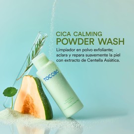 TOCOBO Cica Calming Powder Wash 50 g Limpiador Facial en Polvo Calmante y Exfoliante Suave
