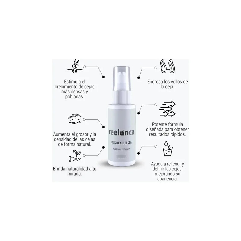 Serum De Cejas Reelance 60 Ml Crecimiento Y Engrosamiento