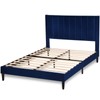 SHA CERLIN Queen Size Bed Frame, Velvet Upholstered Platform Bed