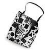 Punk Rock Minimalist Black and White Pattern Wall Art Tote