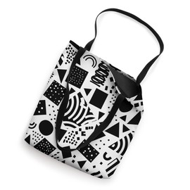 Punk Rock Minimalist Black and White Pattern Wall Art Tote Bag