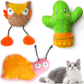 3PCS Juguete de Hierba para Gato, Replica Insecto Durable Gatito Morder Juguete Interactivo Patear Que Se Pueden Usar para Gatos Masticar/Patear/Jugar