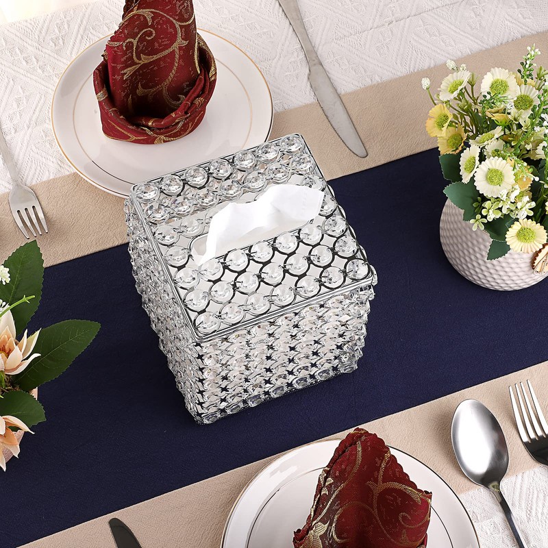 SUMTree Crystal Household Cube Facial Tissue Box Holder, Square Tissue