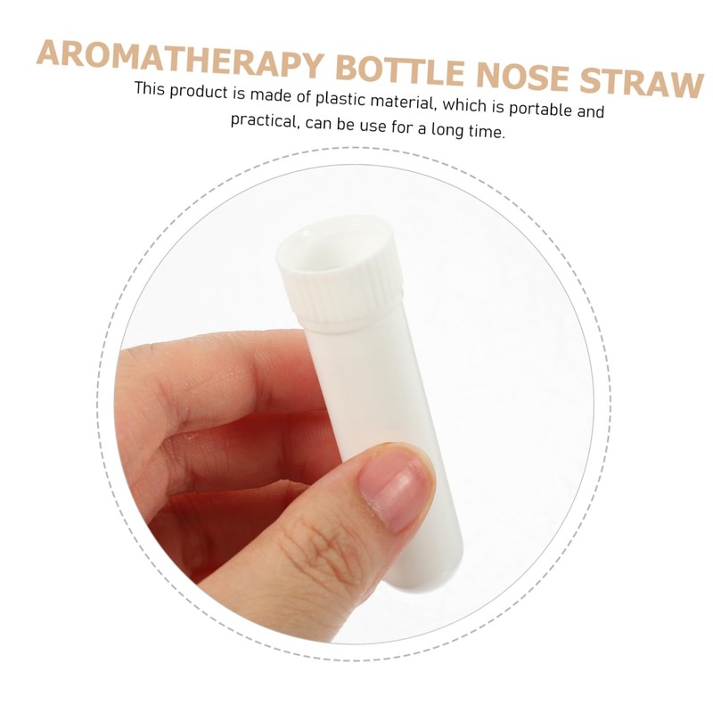 KOMBIUDA 50pcs Portable Nasal Sticks for Essential Oil Inhalation Safe