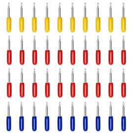 Zamety Pack of 40 30/45/60 degree replacement blades for Cricut Maker 3 / Cricut Explore 3, including 10 pieces 30° fine tip blades, 20 pieces 45° standard blades, 10 pieces 60° depth tip blades