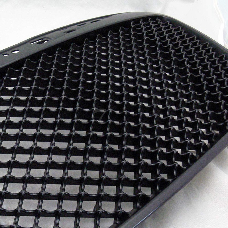 Glossy Black Mesh Front Hood Bumper Grill Grille Guard ABS