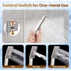 BRIGHT SHOWERS Rain Shower Head with Handheld Spray, 8 Inch