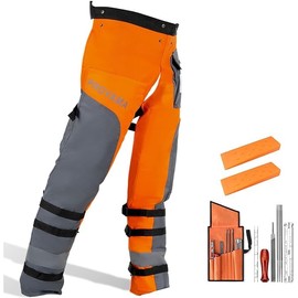 PROYAMA Chainsaw Chaps for Cutting and Logging, 9 Layers Lightweight, Chainsaw Pants Adjustable Belt, 36-38 Inch