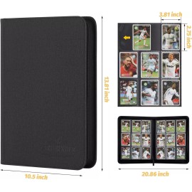 Foalgo 9 Pocket Card Binder Premium Zip Trading Card Binder 540 Double Sided Pocket P