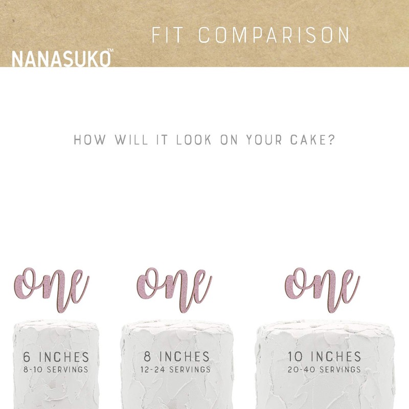 NANASUKO 1st Birthday Cake Topper - one - Double Sided