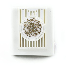 Belle Aroma Plugables ScentSlide Night Light Electric Aromatherapy Home Fragrance Diffuser - with 1 Tahitian Vanilla Fragrance Wafer - Floral/Opal - for Bathroom, Bedroom, Hallway, Kitchen