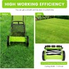 Push Lawn Sweeper, Adjustable Height Lawn Mower with 6-Gallon Collection