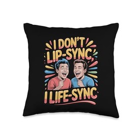 I Don’t Lip-Sync I Live-Sync Voice Actor Design Throw Pillow