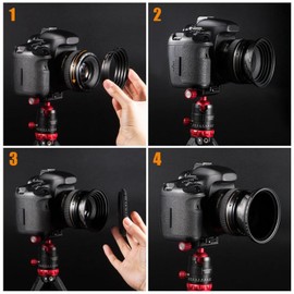 Filter Adapter for Cameras Rings Set, Metallic Camera Lens Filter Ring, Photo Filter Adapter, Lens Adapter Made of Metal, Lens Adapter Filter Reducing Rings, Diameter from 37 mm to 82 mm Tokaneit
