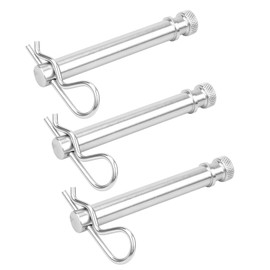 TS35010 Stainless Steel Trailer Hitch Pin and Clip for B&W 2" & 2.5" Receiver Trailer Hitches Tow and Stow Pins - Pack of 3