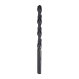 sourcing map 6542 High-Speed Steel Spiral Drill Bit Metal Drill Full Base Black Oxide Drill Bit 6.6 mm 110 mm