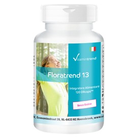 Floratrend capsules - 13 bacterial strains + inulin -120 DRCaps - at least 41.5 billion cultures per capsule | Vitamintrend®