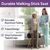 Walking Cane with Seat - Ultra Lightweight Folding Cane Chair