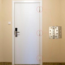 Infinity Decor 4 Inch (100mm) Electro Brass CE13 Fire Rated Ball Bearing Butt Hinges Pair – Stainless Steel Door Hinges for Internal and External Doors