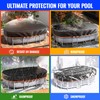 18x34FT Oval Pool Covers,for Rectangular Frame Pools with Winch and