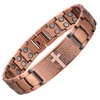 MagEnergy Copper Bracelet for Men, Cross Copper Magnetic Bracelet with