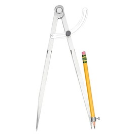 Brújula grande para carpintería, brújula de lápiz de 12 pulgadas con divisor de alas, brújula de metal, herramienta de dibujo para dibujo de carpinter