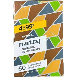 Natty Full Width Wraps 15 Packs Per Box 4 Wraps Per Pack (Natural)