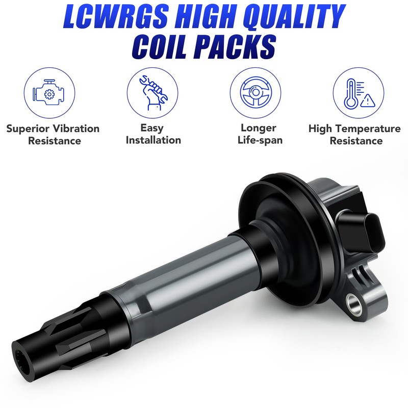 LCWRGS Ignition Coil Pack and Spark Plugs Fits for 3.5
